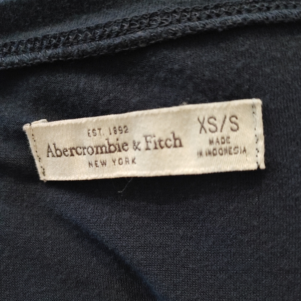Abercrombie & Fitch Viscose Blend LS Top, Blue XS/S - Picture 5 of 7